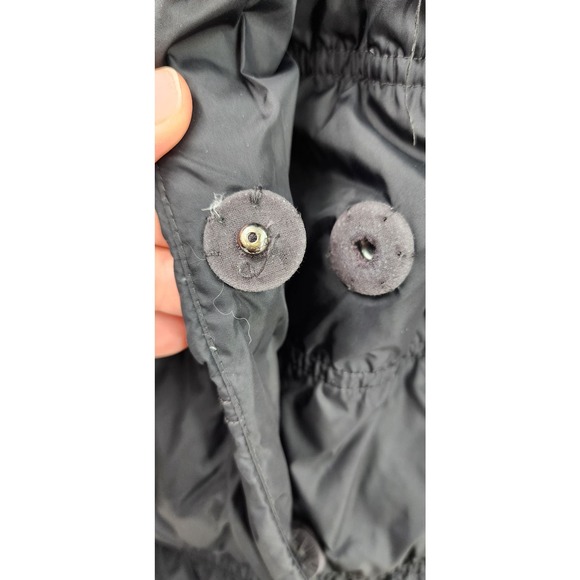 Eileen Fisher Goose Down Black Puffer Coat Small Oversized - Picture 13 of 14